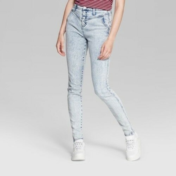 wild fable Denim - Wild Fable Jeans 2 Blue Acid Skinny Button Fly
